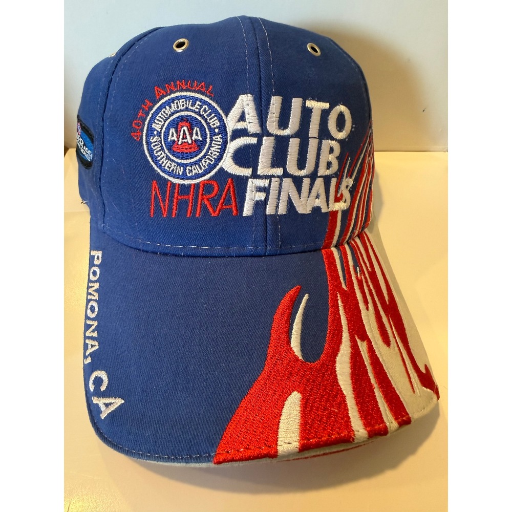 NHRA 2004 Auto Club Finals Hat 40th Annual Pomona CA Racing Cap Blue MainGate